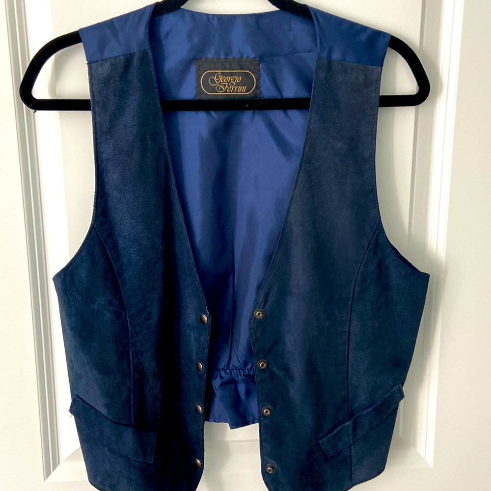 Blue Suede Vest
